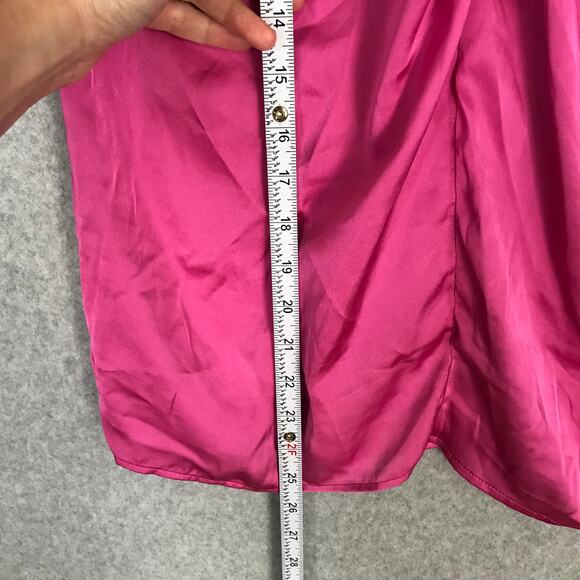 Sincerely‎ Jules Top Womens Large Pink Blouse Satin Halter Party Career Silky - Picture 5 of 7